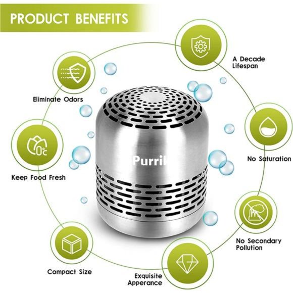 Refrigerator Deodorizer,Lasts for 10 Years,Refrigerator Odor Eliminator - Picture 7 of 7